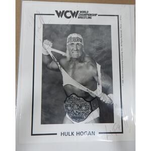 1995 WCW world champion Hulk Hogan Signed Photo signature Autograph Collectable